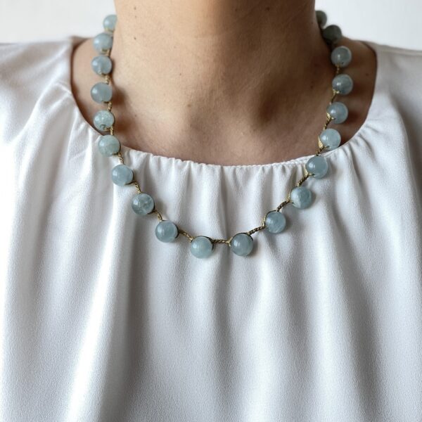 Milky Aquamarine Necklace