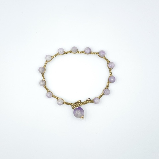 Chalcedony Purple Bracelet