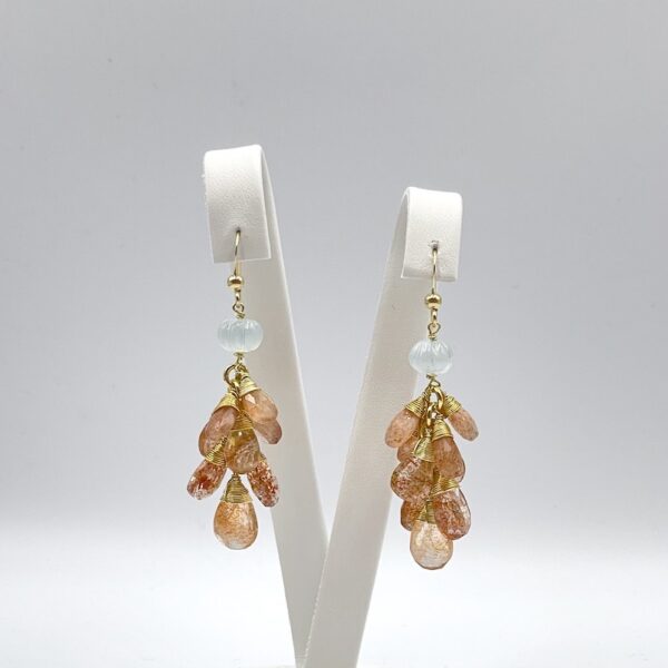 Sunstone Drops Earrings Long