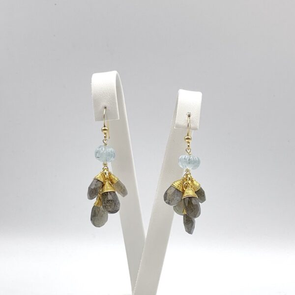 Labradorite Drops Earrings Medium