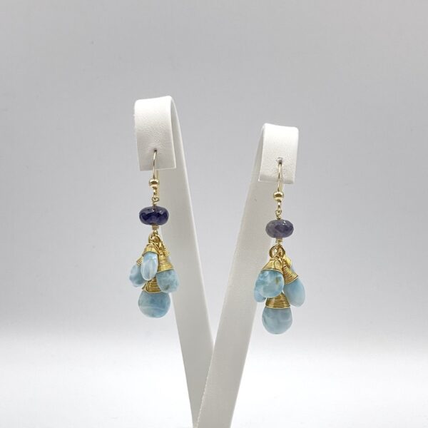 Larimar Drops Earrings Medium