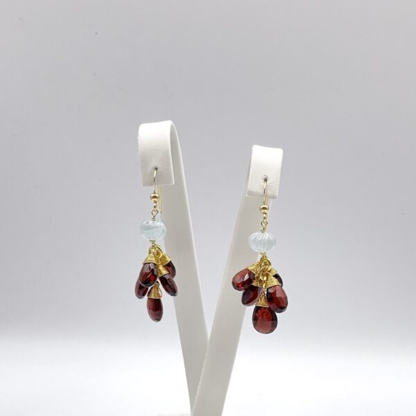 Garnet Drops Earrings Medium