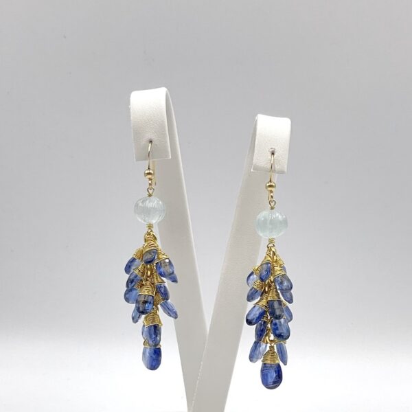 Kyanite Drops Earrings Long