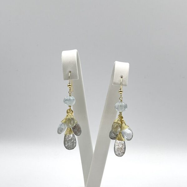 Moss Aquamarine Drops Earrings Medium