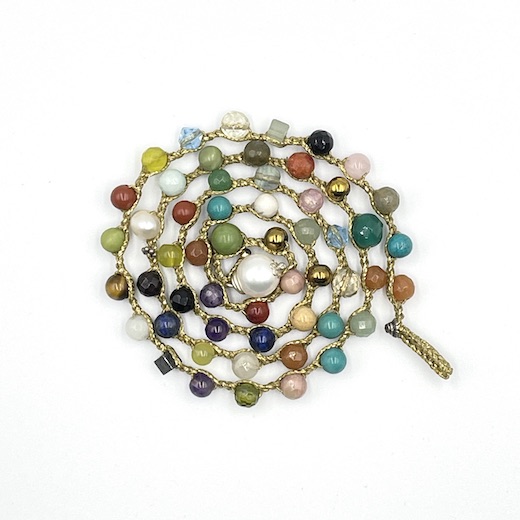 Mixed Gemstones Medium Spiral