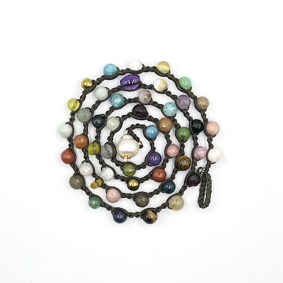 Mixed Gemstones Medium Spiral