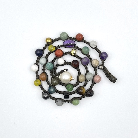 Mixed Gemstones Small Spiral