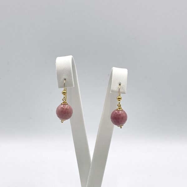 Rhodonite Simple Earrings