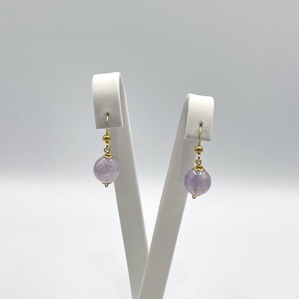 Chalcedony Purple Simple Earrings