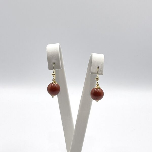 Red Jasper Simple Earrings