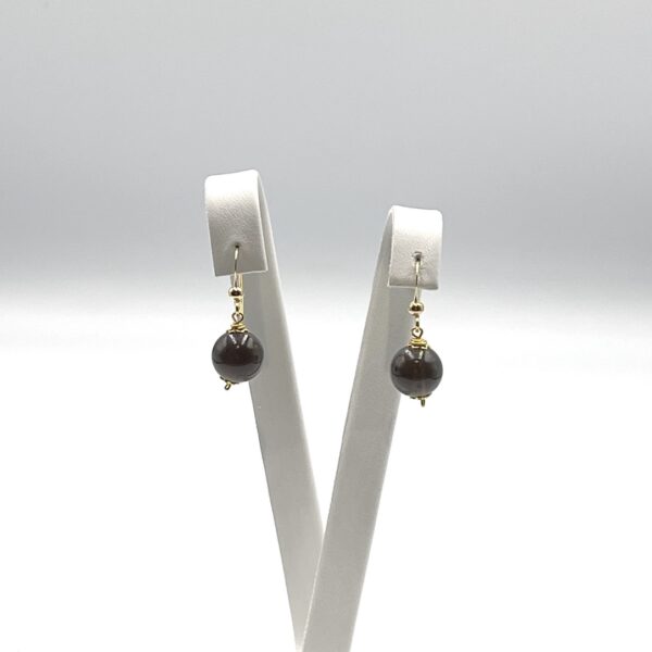 Obsidian Simple Earrings