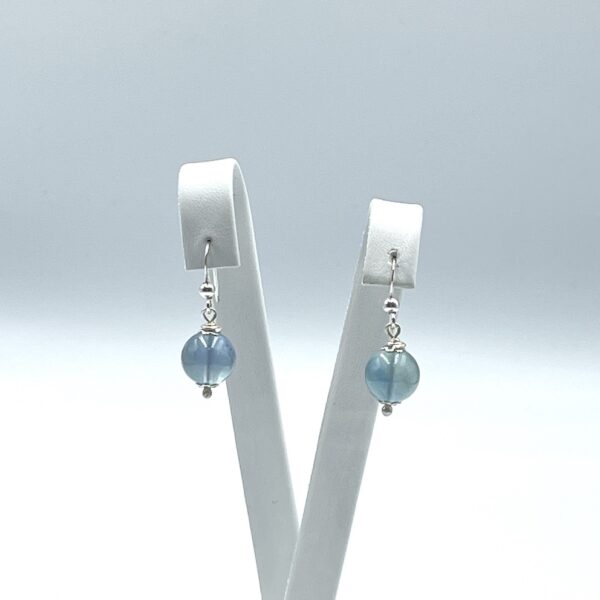 Blue Fluorite Simple Earrings