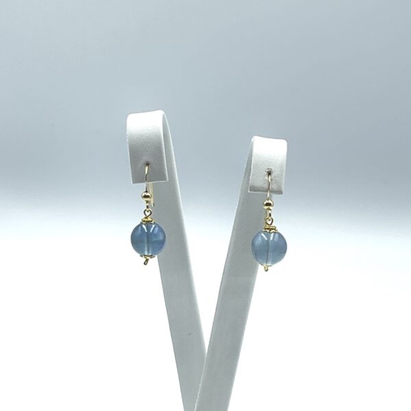 Blue Fluorite Simple Earrings