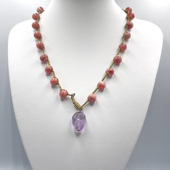 Rhodochrosite Anne Necklace