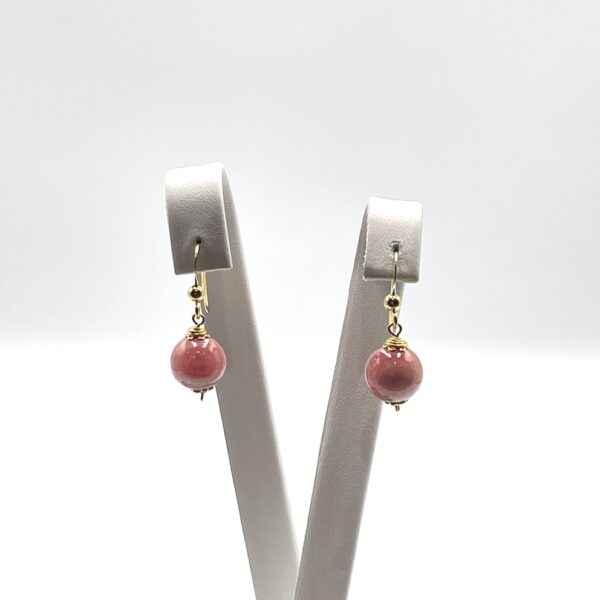 Rhodochrosite Simple Earrings