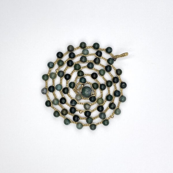 Moss Agate Long Spiral